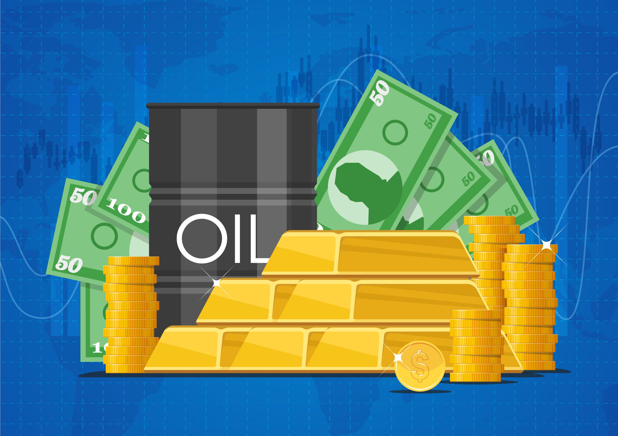Oil prices steady, gold rises as dollar dips