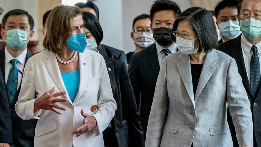 Nancy Pelosi vows US support for Taiwan as officials warn of China military blockade