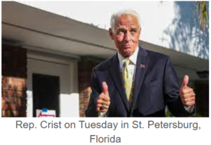 Charlie Crist to Take on Ron DeSantis for Florida Governor after Winning Democratic Primary