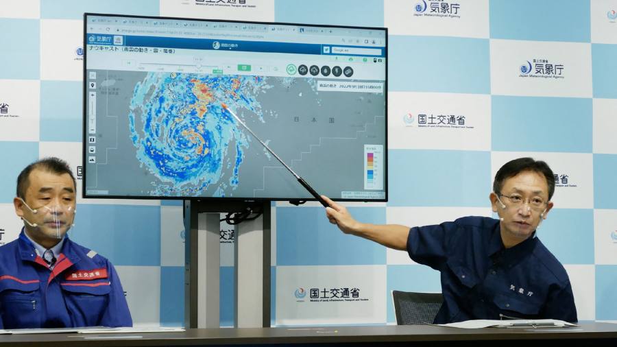 Typhoon Nanmadol hits Japan as millions told to evacuate homes