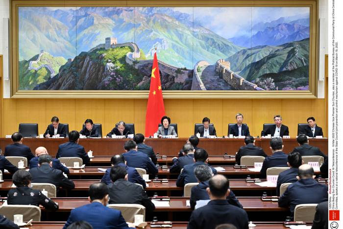 Vice-premier Sun Chunlan is the only woman with a seat on China’s politburo